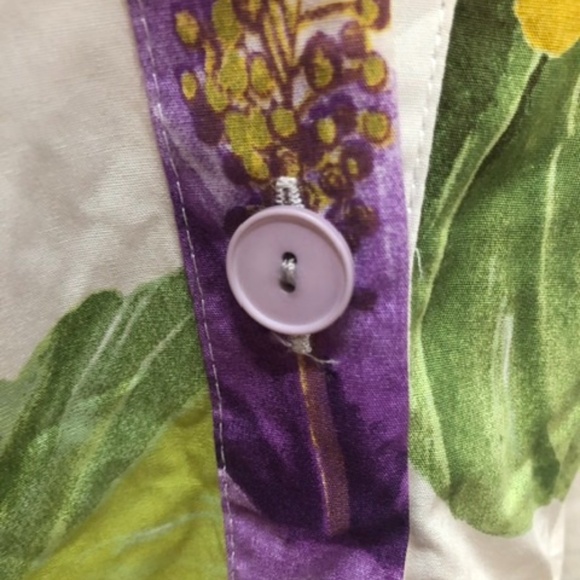 💚💜💛  ZARA Very Cute Floral Cotton Dress, M, NWT - Picture 5 of 10